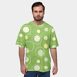 Футболка оверсайз мужская Зеленое ретро, цвет: 3D-принт — фото 2