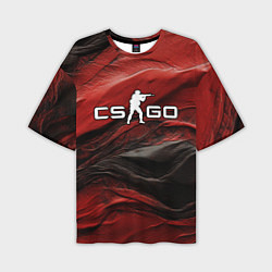 Футболка оверсайз мужская Dark red CS GO, цвет: 3D-принт