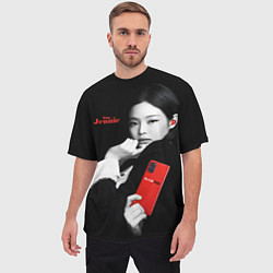 Футболка оверсайз мужская Blackpink Jennie Smartphone, цвет: 3D-принт — фото 2