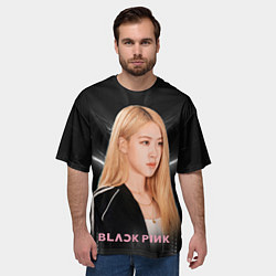 Футболка оверсайз мужская Rose Blackpink music, цвет: 3D-принт — фото 2