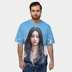 Футболка оверсайз мужская Дженни из Блэкпинк, цвет: 3D-принт — фото 2