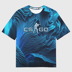 Футболка оверсайз мужская CS GO ice logo, цвет: 3D-принт