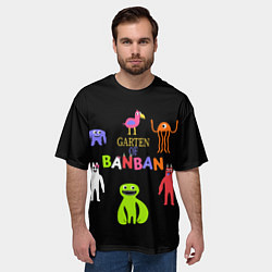 Футболка оверсайз мужская Детский сад Банбана персонажи, цвет: 3D-принт — фото 2