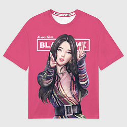 Футболка оверсайз мужская Blackpink Jisoo art, цвет: 3D-принт