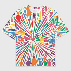 Футболка оверсайз мужская Цветные будни, цвет: 3D-принт