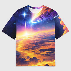 Мужская футболка оверсайз Космическая вселенная