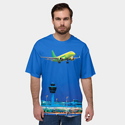 Футболка оверсайз мужская S7 Боинг 737, цвет: 3D-принт — фото 2