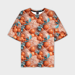Мужская футболка оверсайз Сочные фрукты клипарт