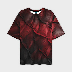 Футболка оверсайз мужская Black red texture, цвет: 3D-принт