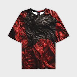 Футболка оверсайз мужская Black red texture, цвет: 3D-принт