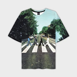 Футболка оверсайз мужская The Beatles альбом Abbey Road, цвет: 3D-принт