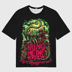 Футболка оверсайз мужская Bring me the horizon dinosaurs, цвет: 3D-принт
