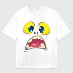 Футболка оверсайз мужская Симпатичное мультяшное лицо монстра, цвет: 3D-принт
