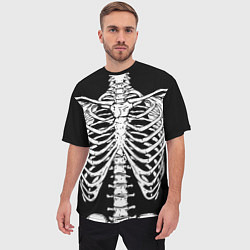 Футболка оверсайз мужская Skeleton ribs, цвет: 3D-принт — фото 2