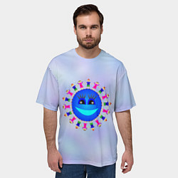 Футболка оверсайз мужская Земля детей, цвет: 3D-принт — фото 2