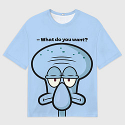Футболка оверсайз мужская Сквидвард, цвет: 3D-принт