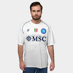 Футболка оверсайз мужская Виктор Осимхен Наполи форма 2324 гостевая, цвет: 3D-принт — фото 2