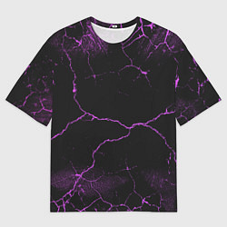 Мужская футболка оверсайз Молнии - неон