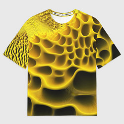 Футболка оверсайз мужская Yellow background, цвет: 3D-принт