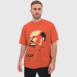 Футболка оверсайз мужская СССР Ленин жив, цвет: 3D-принт — фото 2