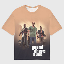 Футболка оверсайз мужская ГТА - персонажи, цвет: 3D-принт