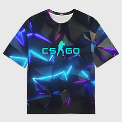 Мужская футболка оверсайз CS GO neon style