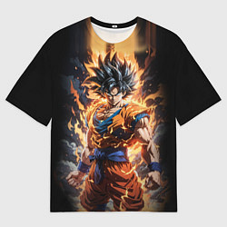 Футболка оверсайз мужская Сон гоку - драгонболл, цвет: 3D-принт