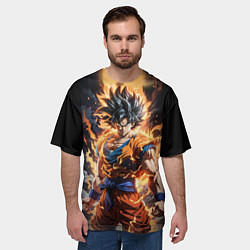 Футболка оверсайз мужская Сон гоку - драгонболл, цвет: 3D-принт — фото 2