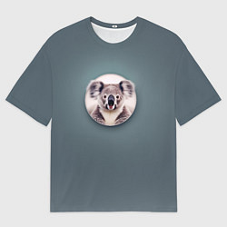 Футболка оверсайз мужская Забавная коала, цвет: 3D-принт