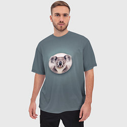 Футболка оверсайз мужская Забавная коала, цвет: 3D-принт — фото 2