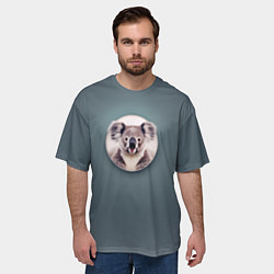 Футболка оверсайз мужская Забавная коала, цвет: 3D-принт — фото 2