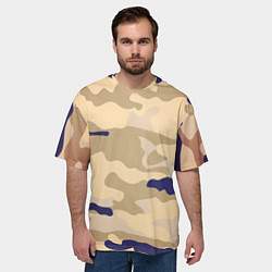 Футболка оверсайз мужская Камуфляжный узор веенний, цвет: 3D-принт — фото 2