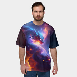 Футболка оверсайз мужская Туманность дракона, цвет: 3D-принт — фото 2