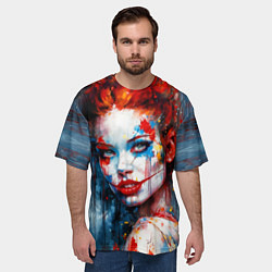 Футболка оверсайз мужская Clown girl, цвет: 3D-принт — фото 2