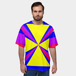 Футболка оверсайз мужская Абстракция геометрическая, цвет: 3D-принт — фото 2