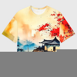 Мужская футболка оверсайз Краски природы