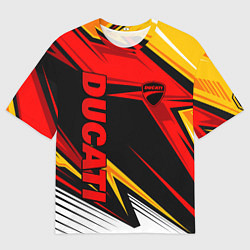 Мужская футболка оверсайз Ducati - red uniform