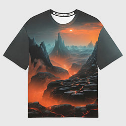 Футболка оверсайз мужская Заброшенная планета, цвет: 3D-принт
