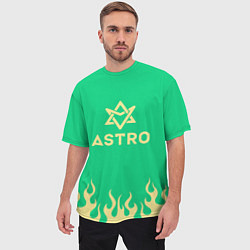 Футболка оверсайз мужская Astro fire, цвет: 3D-принт — фото 2