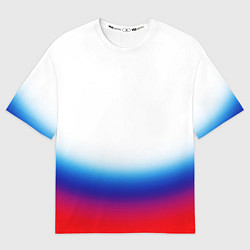 Футболка оверсайз мужская Флаг России градиент, цвет: 3D-принт