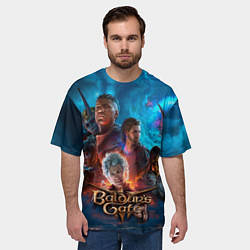 Футболка оверсайз мужская Baldurs Gate 3 персонажи, цвет: 3D-принт — фото 2