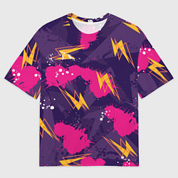 Футболка оверсайз мужская Абстрактные узоры паттерн, цвет: 3D-принт
