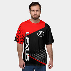 Футболка оверсайз мужская Lexus - red sportwear, цвет: 3D-принт — фото 2