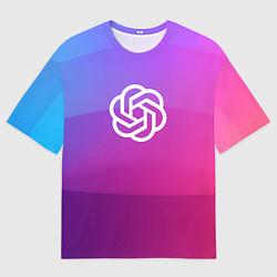Футболка оверсайз мужская Chat GPT, цвет: 3D-принт