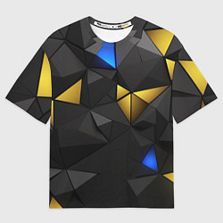 Футболка оверсайз мужская Black yellow geometry, цвет: 3D-принт