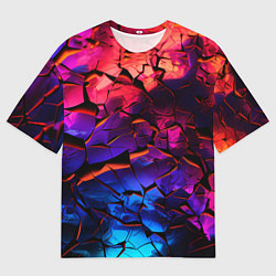 Футболка оверсайз мужская Светящаяся Земля, цвет: 3D-принт