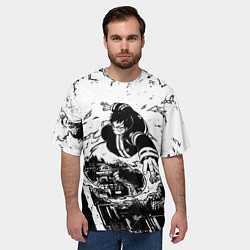 Футболка оверсайз мужская Шинра - Пламенная бригада пожарных, цвет: 3D-принт — фото 2