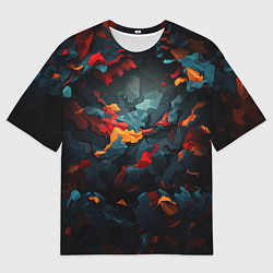 Мужская футболка оверсайз Мрачный камуфляж