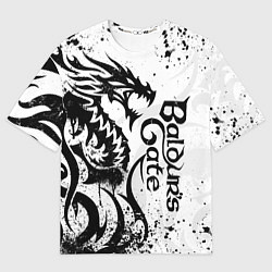 Футболка оверсайз мужская Балдурс гейт 3 - дракон, цвет: 3D-принт