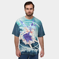 Футболка оверсайз мужская Touhou Project Чирно, цвет: 3D-принт — фото 2